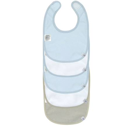 Lot de 5 bavoirs en éponge imperméable 3-18 mois happy fruits citron Bleu 4 - vertbaudet enfant 