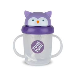 Puériculture-Tasse anti fuite + paille lestée chouette  - v3