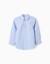 Chemise en oxford de coton Blanc+Bleu clair 4 - vertbaudet enfant 