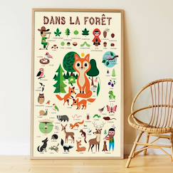 Poster géant 60 stickers forêt  - vertbaudet enfant