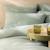 Housse de couette unie en coton, gaze de coton Blanc+Bleu horizon+Caramel+Lichen+Naturel 16 - vertbaudet enfant 