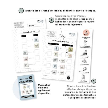 Les magnétos - mes bonnes habitudes - ma routine du soir Multi-coloured 2 - vertbaudet enfant 