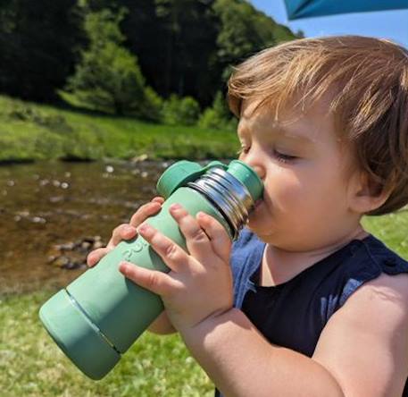 Gourde sport en inox 325 ml - moss Vert 3 - vertbaudet enfant 