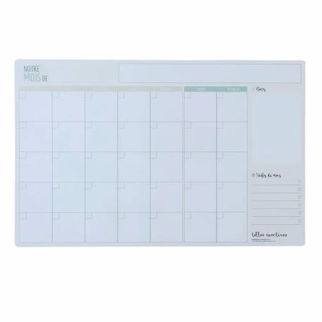 Planificateur magnétique familial mensuel Blanc 3 - vertbaudet enfant 