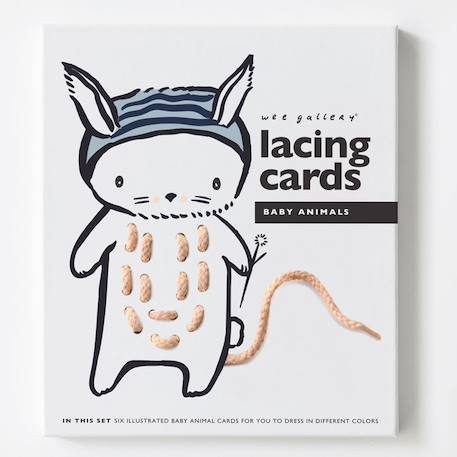 Cartes de laçage - bébés animaux Multi-coloured 3 - vertbaudet enfant 