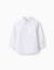 Chemise en coton Blanc+Bleu clair 1 - vertbaudet enfant 