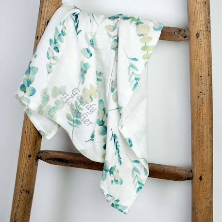 Lot de 2 langes en viscose de bambou eucalyptus Eucalyptus, vert, gris 2 - vertbaudet enfant 