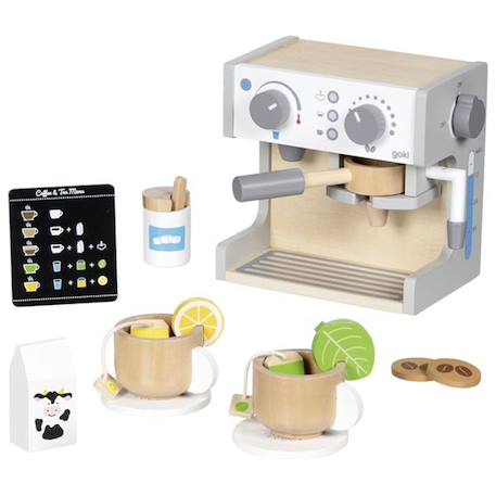 Machine à café et à thé en bois Multi-coloured 1 - vertbaudet enfant 