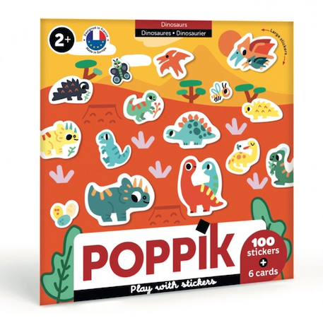 Cartes et stickers dinosaures Multi-coloured 2 - vertbaudet enfant 