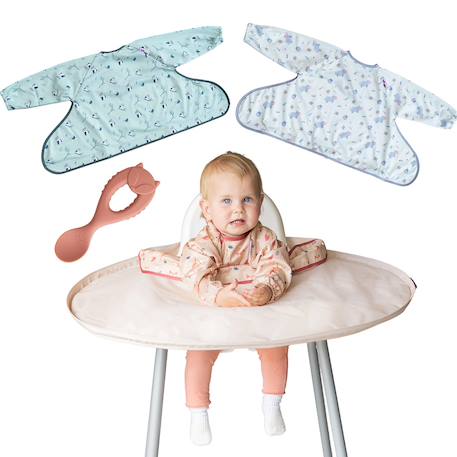 Coffret la dme - 1 kit sand + 2 bavoirs pour kit + 1 cuillère Beige 1 - vertbaudet enfant 