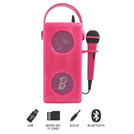 Puissante enceinte bluetooth lumineuse barbie avec micro MULTICOLORE 2 - vertbaudet enfant 