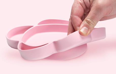 Coffret repas en silicone ventouse 4 pièces Rose 5 - vertbaudet enfant 