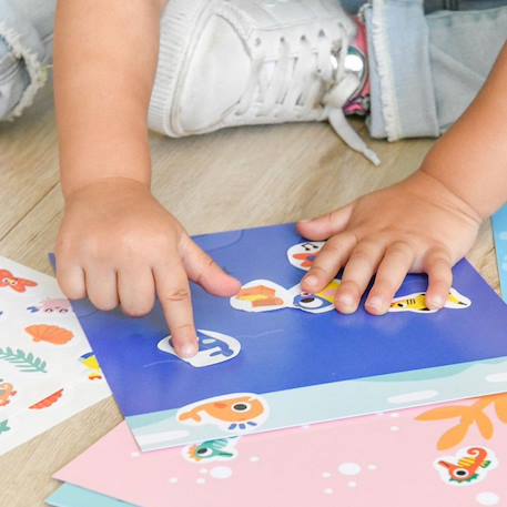 Cartes et stickers animaux de la mer Multi-coloured 3 - vertbaudet enfant 