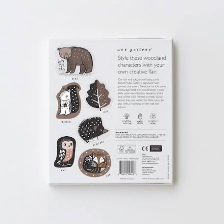 Cartes de laçage - animaux des bois Multi-coloured 4 - vertbaudet enfant 