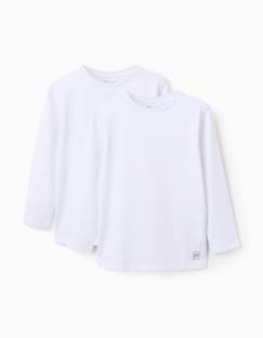 Garçon-T-shirt, polo, sous-pull-T-shirt-Lot de 2 t-shirts en coton à manches longues