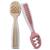 Lot de 2 pré-cuillères beige et mauve Multi-coloured 1 - vertbaudet enfant 