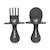Set de 2 couverts d'apprentissage ergonomiques Gris 1 - vertbaudet enfant 