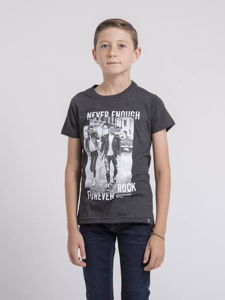 T-shirt col rond pur coton jamijel garçon Antra+Bleu marine+Noir 5 - vertbaudet enfant 