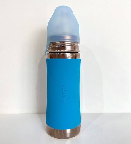 Biberon en inox 325 ml - aqua Bleu+Gris 6 - vertbaudet enfant 