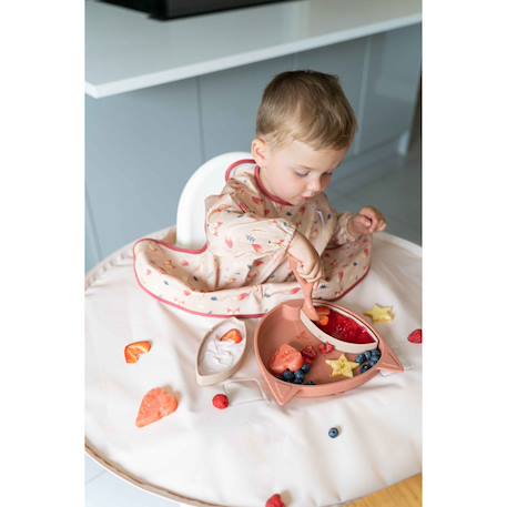 Kit bavoir et plateau transportable Beige 2 - vertbaudet enfant 