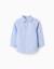 Chemise en oxford de coton Blanc+Bleu clair 4 - vertbaudet enfant 