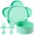 Coffret repas en silicone ventouse 4 pièces Vert 1 - vertbaudet enfant 