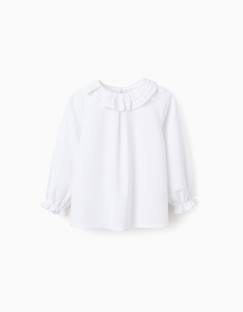 Chemisier en sergé de coton à volants  - vertbaudet enfant
