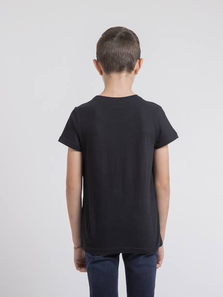 T-shirt col rond pur coton jamijel garçon Antra+Bleu marine+Noir 10 - vertbaudet enfant 
