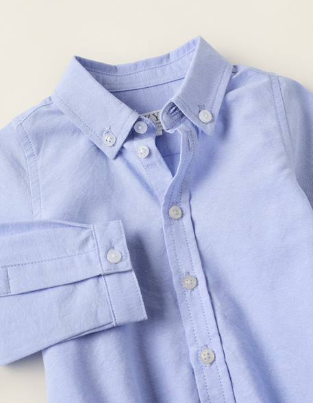 Body-chemise en coton Blanc+Bleu clair 7 - vertbaudet enfant 