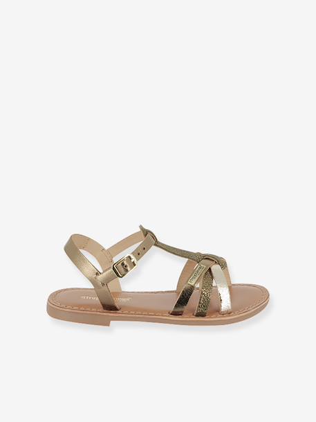 Sandales cuir enfant Baguera PAR M. BELARBI marron+or 2 - vertbaudet enfant 