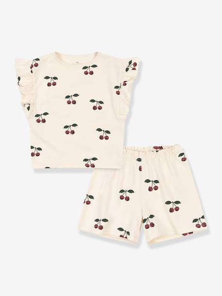 Ensemble t-shirt + short enfant Lin Set Gots écru 1 - vertbaudet enfant 