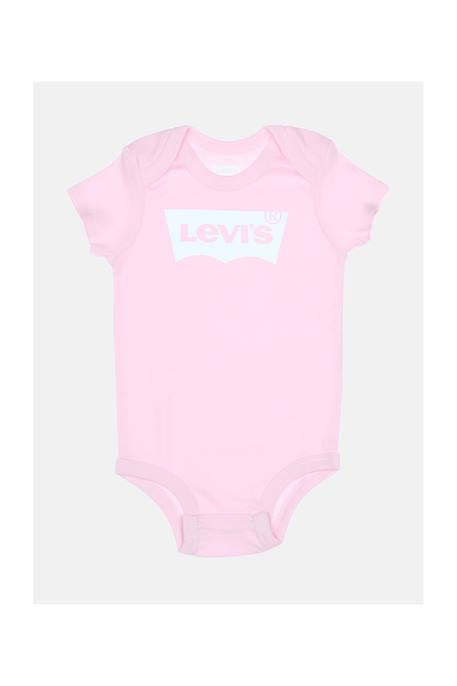 Bodies logotypé Rose / blanc 2 - vertbaudet enfant 