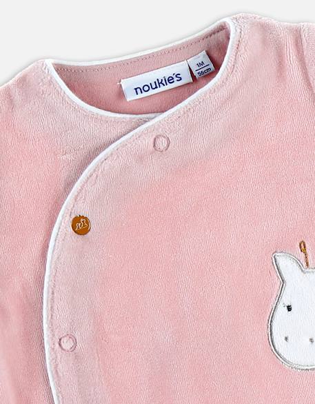 Pyjama dors-bien girafe en velours Rose 3 - vertbaudet enfant 