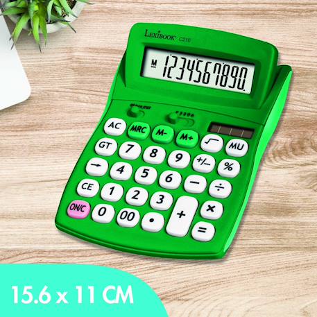 Calculatrice de bureau verte 10 chiffres Vert 2 - vertbaudet enfant 