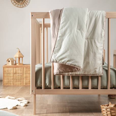 Couverture matelassée faro Rayé ambre+Rayé lin+Rayé peach+Rayé tilleul 19 - vertbaudet enfant 