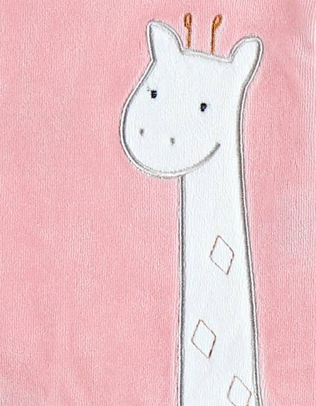 Pyjama dors-bien girafe en velours Rose 4 - vertbaudet enfant 