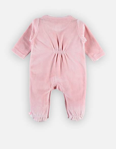 Pyjama dors-bien girafe en velours Rose 2 - vertbaudet enfant 