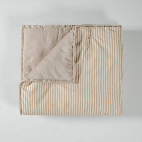 Couverture matelassée faro Rayé ambre+Rayé lin+Rayé peach+Rayé tilleul 2 - vertbaudet enfant 