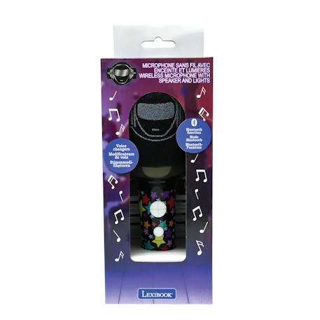 Karaoke microphone bluetooth/sans fil avec effets sonores et lumineux Noir 3 - vertbaudet enfant 