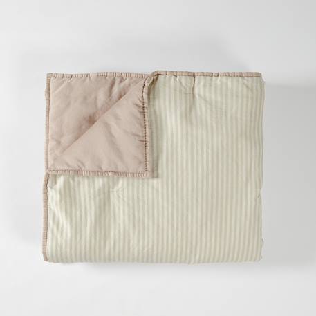Couverture matelassée faro Rayé ambre+Rayé lin+Rayé peach+Rayé tilleul 20 - vertbaudet enfant 