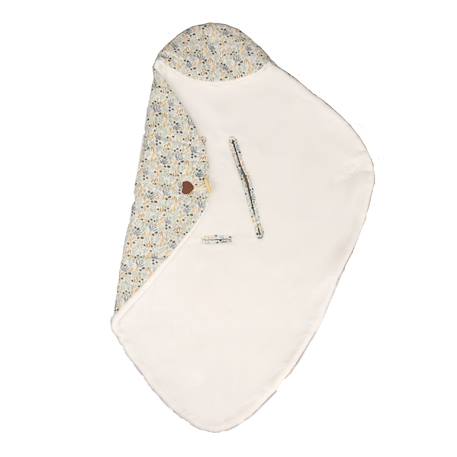 Couverture nomade à capuche en coton - esmee Blanc/bleu+Blanc/rose+Bleu+Rose 2 - vertbaudet enfant 