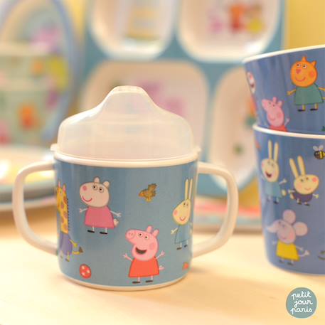 Tasse deux anses avec bec amovible peppa pig Bleu 4 - vertbaudet enfant 