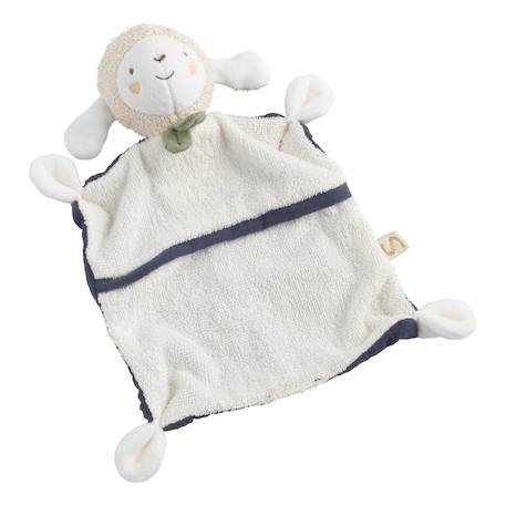 Doudou mouchoir en coton bio - petit soleil Bleu+Jaune+Rose 1 - vertbaudet enfant 