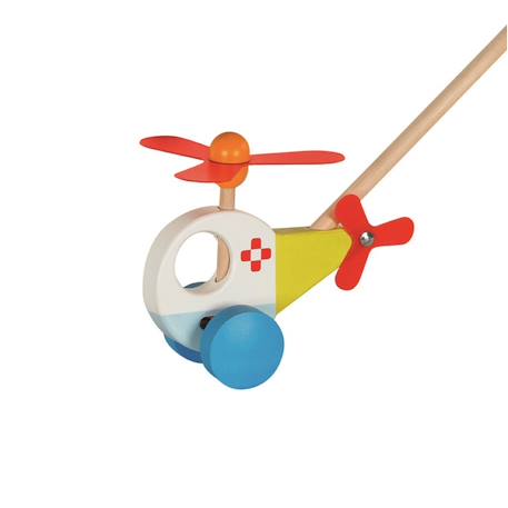 Véhicule à pousser hélicoptère Bleu 1 - vertbaudet enfant 
