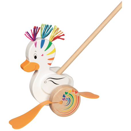 Canard lou à pousser Blanc 1 - vertbaudet enfant 