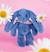 Peluche lapin fleurette 25 cm Blanc+Bleu+Orange+Rose+Vert 11 - vertbaudet enfant 