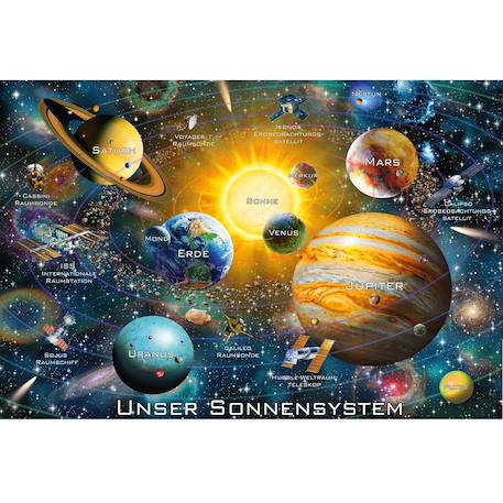 Puzzle notre système solaire 200 pièces Jaune 2 - vertbaudet enfant 