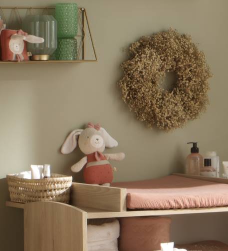 Doudou en coton bio - petit soleil Beige+Bleu+Rose 8 - vertbaudet enfant 
