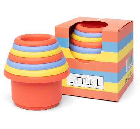 Gobelets gigognes en silicone Rouge 1 - vertbaudet enfant 