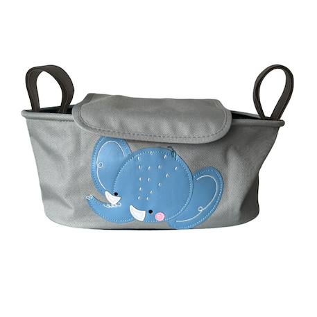 Sac organiseur de poussette chewy l'éléphant Gris 1 - vertbaudet enfant 